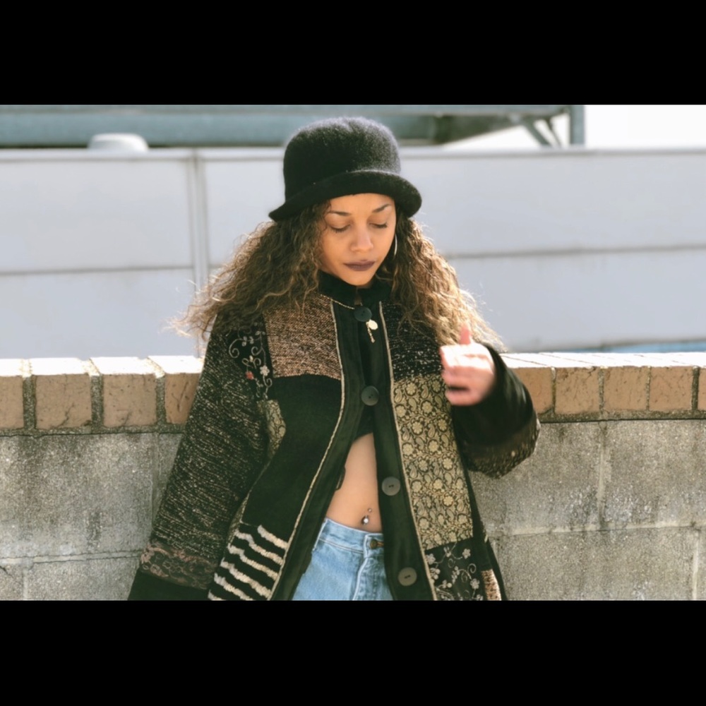 Vintage black and gold jacket